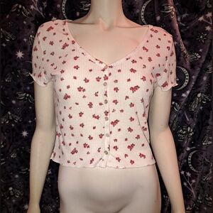 Cottagecore Floral Print Shirt